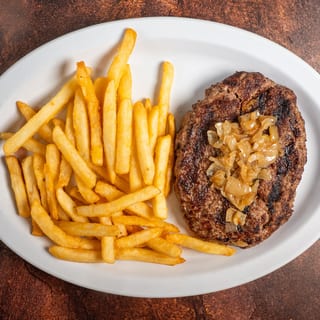 Chopped Steak with Fried Onions and Gravy