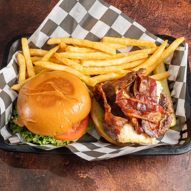 Blue Cheese & Bacon Burger.